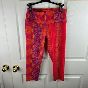 COPY - My Inner Fire Cropped Leggings Red Purple Orange Size 8